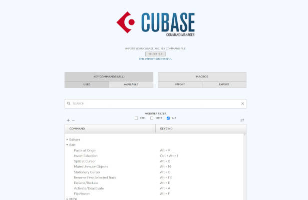 Cubase Command Manager
